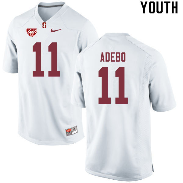 Youth #11 Paulson Adebo Stanford Cardinal College Football Jerseys Sale-White - Click Image to Close